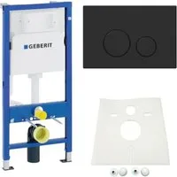 GEBERIT Vorwandelement WC Geberit Spülkasten Betätigungsplatte schwarz, 3 St.