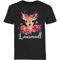 Shirtracer T-Shirt Lausmadl Lausmadel Lausdrindl Lausmädchen (1-tlg) Mode für Oktoberfest Kinder Outfit