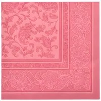 PAPSTAR Papierserviette 20 x Servietten ROYAL Collection 1/4-Falz 40 cm x 40 cm rosa Ornaments
