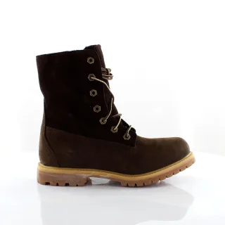 Timberland Authentics Teddy Fleece Brown Leder Schnüre -up -Frauenstiefel 8314a