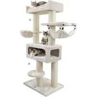 Canadian Cat Company Kratzbaum Kratzbaum Maple ca. 73 x 55 x 172 cm, stabiler Kratzbaum, Höhle, Hängematte, Liegemulde & dicken Kratzsäulen
