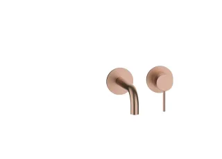 Herzbach MODUL7 Waschtisch-Wandbatterie Farbset 160mm Copper Steel, 70.701602.1.39 70.701602.1.39