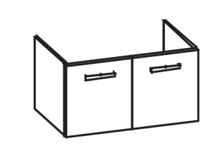 Artiqua 414 Waschtischunterschrank für Legato 4153A1, 4153A2, 4153A4, 4153A5 Riviera Eiche quer NB,  414-WU2T-V134-7180-438