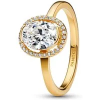 Pandora Fingerring Ovaler PANDORA Timeless Damenring mit Zirkonia, IP Gold
