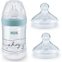 NUK Babyflasche NUK Nature Sense Babyflasche 260ml+Sauger 6-18 S Vorteil Set