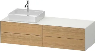 Duravit White Tulip Konsolenwaschtischunterbau wandhängend Natur Eiche & Weiß Matt & Seidenmatt 1300 WT4867LH5360010