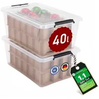 astor24 Aufbewahrungsbox 2er Aufbewahrungsbox Weihnachten Christmasbox Christbaumschmuck Weihna (Weihnachtsbox, 2 St., Lagerbox), Regalbox Kiste