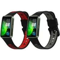 kwmobile 2x Uhrenarmband für Huawei Band 10 / 9 / 8 Armband Smartwatch, 2-tlg., Fitnesstracker Band Set aus TPU Silikon - Ersatzarmband Smartwatch