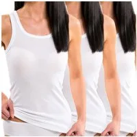 HERMKO Unterhemd 1325 (Pack, 3er) 100 % Bio-Baumwolle Longshirt Tank Top Basic Übergrößen