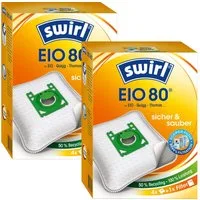 Swirl Staubsaugerbeutel Swirl EIO80 EIO 80, passend für EIO Koenic Quigg Staubsauger, inkl. 2 Filter - zuschneidbar, 8 St., Optimale Passform, MicroPor® Plus-Qualität für lange Nutzungsdauer