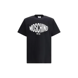 Moschino Schwarzes Baumwoll-T-Shirt