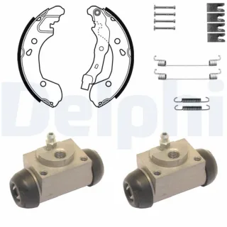 Delphi Bremsbacken vormontiert hinten Nissan Micra Note Renault Clio Modus KP1086