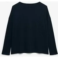 Superdry Langarmshirt STUDIOS BOAT NECK SLUB LS TOP Baumwollmischung, oversize