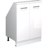 Vicco Kommode Rion, Weiß Hochglanz/Weiß/Weiß, mit 2 Türen (1 St)