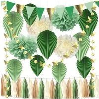 LuxusKollektion Wimpelkette Dschungel Party Deko Set Jungle Safari Geburtstagsdeko Jungle