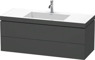 Duravit L-Cube c-bonded Set wandhängend Graphit Matt 1200x480x500 mm - LC6929O4949 LC6929O4949