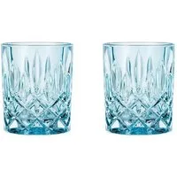 Nachtmann Schnapsglas Nachtmann Noblesse Colors Whiskybecher Aqua 2er Set, Glas