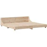 vidaXL Bett Massivholzbett ohne Matratze 200x200 cm Kiefer
