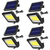 Maclean LED Solarleuchte MCE438, LED fest integriert, Tageslichtweiß, Solar LED Strahler mit Bewegungssensor