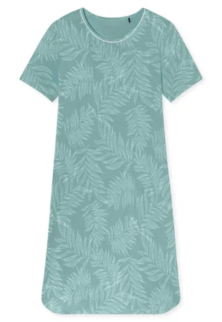 SCHIESSER - Nachthemd kurzarm 100cm jade - Gr. - 40