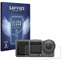 Savvies Displayschutzfolie Schutzfolie für DJI Osmo Action 6, 6 Stück, Displayschutz Schutz Folie Klar Transparent