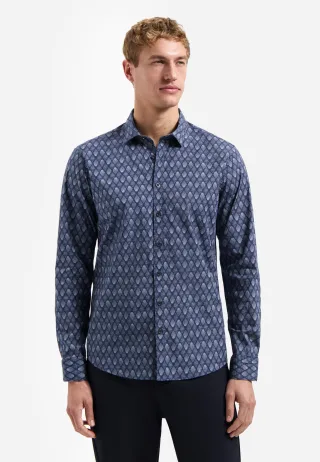 No Excess - Shirt Stretch Allover Printed night - Gr. - M