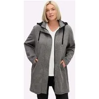 Sheego Allwetterjacke Strick-Fleecejacke Langarm