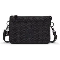 KIPLING Schultertasche RIRI Kleine Umhängetasche, Schultertasche in Signature Emb (schwarz)
