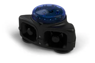 Mobile Sonder-Signalanlage | Redtronic | TornadoX Duo | Tornado B47-Leuchte | R65 Klasse II Blau | KBA Zulassung | Digitalsirenen | ECE R10 Zigarettenanzünderstecker