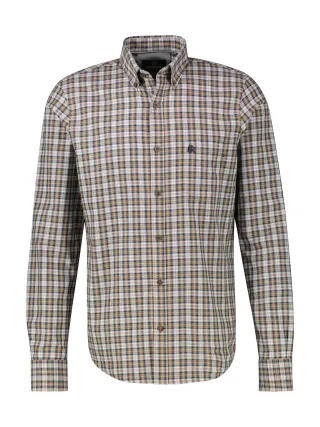 LERROS - BUTTON DOWN LIGHT COFFEE - Gr. - XXL