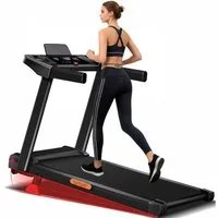 UMAY Laufband für zuhause (mit 3,0-PS-Motor und 12 voreingestellte Programme, Mit Halterung, mit Rädern, mit Trinkfaschenhalter), Max Belastung 136KG, Laufbänder 12KM/H, mit Steigung 10%