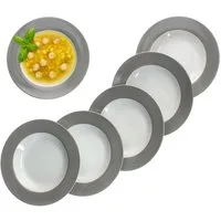 MamboCat Suppenteller MamboCat 6er Set Variant Grau Suppenteller Ø 21,5 cm