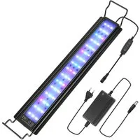 Clanmacy LED Aquariumleuchte 10-45W LED Aquarium mit timer Lampe Fisch Tank RGB 30-130cm, 10W für 30-45cm