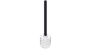 Giese WC Bürste, Stiel in schwarz matt, Bürstenkopf weiss, 81171-14 81171-14