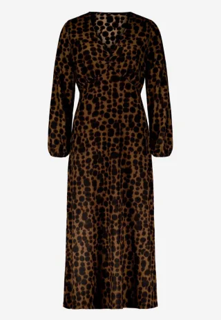 zero - Kleid mit Animal-Print braun/schwarz - Gr. - 44
