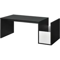 en.casa Couchtisch, Bollnäs Wohnzimmertisch 90x45x35cm Schwarz