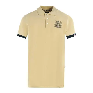 Aquascutum - Poloshirt für Herren/Damen Unisex, Kragen mit Logo (Beige)