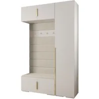 ABIKS MÖBEL Kompaktgarderobe INOVA 1 SATZ 19 Möbelset, Garderobe mit Kleiderstange und Regalen