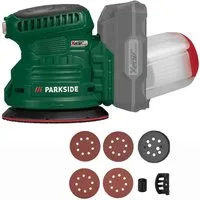 Parkside Akku-Exzenterschleifer Akku-Exzenterschleifer PAEXSG 20-Li mit 4 Schleifblättern, ohne Akku