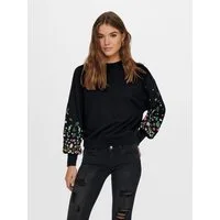 ONLY Sweatshirt ONLBROOKE L/S O-NECK FLOWER SWT Baumwollmischung, regular fit
