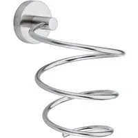 tesa Haartrocknerhalter MOON Fönhalterung ohne Bohren - 16 cm : 10 cm : 13,5 cm, (Packung, 1-tlg., selbstklebend Halter für Fön und Glätteisen - Edelstahl - silber matt)