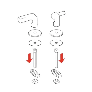 LAUFEN Scharnier Komplett-Set, für Urinaldeckel VAL, H8952880000001 H8952880000001