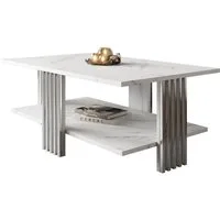 Lookway Couchtisch SAPHIRA SILVER mit Ablage