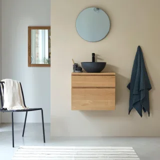 Badezimmermöbel aus massiver Eiche 60 cm Jacob