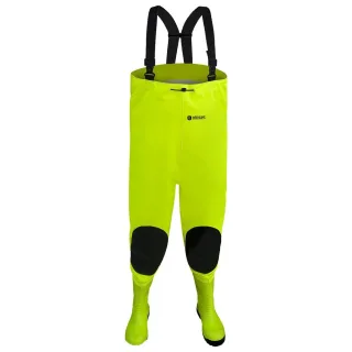 Dönges Wathose Hi-Vis mit S5 Sicherheitsstiefel , Größe 40