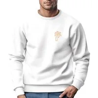 Neverless Sweatshirt Sweatshirt Herren Aufdruck Print Palme Line Art Motiv