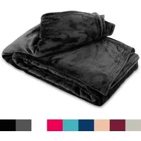 Wohndecke kuschelig warm 150x200, 220x240 oder 270x230, Leonado Vicenti, Kuscheldecke flauschig weich, Einfarbig
