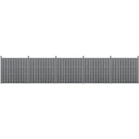 neu.holz Gartenzaun, (mit Pfosten), »Langreo« Lamellenzaun WPC Sichtschutz 185x932cm Grau