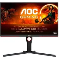 AOC 68,6cm (27) Q27G3XMN 16:09 2xHDMI+DP IPS Lift 180Hz retail TFT-Monitor (2560 x 1440 px, 2K Ultra HD, 5 ms Reaktionszeit, 180 Hz, VA, HDCP, HDR, Kopfhörerbuchse, Pivot, Höhenverstellbar)