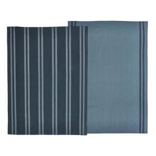 Geschirrtuch 2er Set saugstark Baumwolle blau 50x70cm | Södahl skandinavisches Design melierte Optik für eine moderne Küchenordnung im Haushalt.